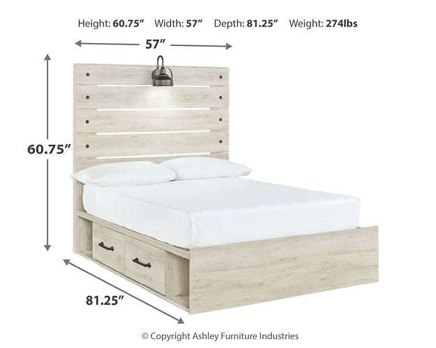 Cambeck Panel Bed With 4 Storage Drawers