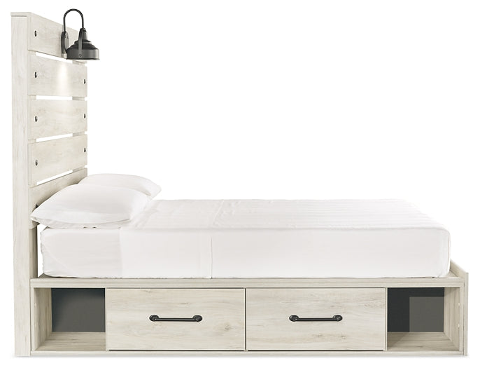 Cambeck Panel Bed With 4 Storage Drawers