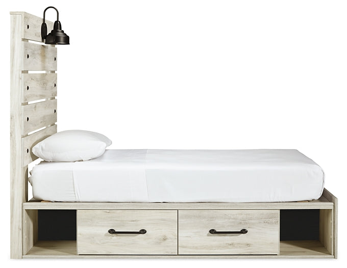 Cambeck Panel Bed With 2 Storage Drawers