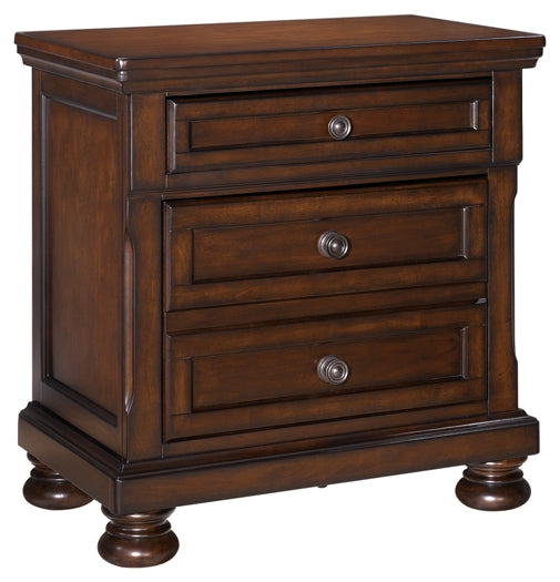 Porter Sleigh Bed With Mirrored Dresser And 2 Nightstands