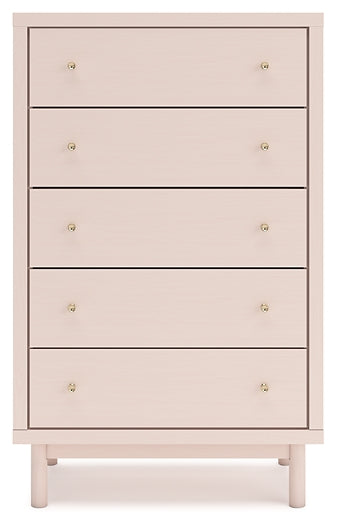 Wistenpine Full Upholstered Panel Headboard with Mirrored Dresser and Chest