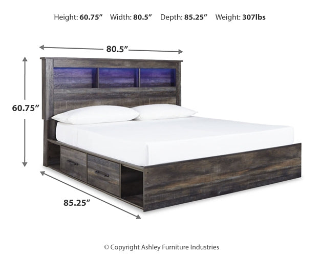 Drystan Bookcase Bed With 4 Storage Drawers