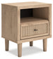 Cielden Full Panel Bed with Mirrored Dresser and Nightstand