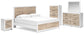 Charbitt King Panel Bed with Mirrored Dresser, Chest and Nightstand