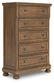 Feddinger Queen Panel Bed with Mirrored Dresser, Chest and Nightstand