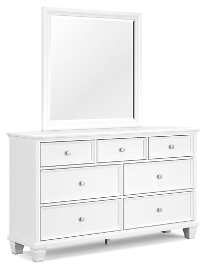 Fortman Queen Panel Storage Bed with Mirrored Dresser and Nightstand