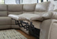 Narwhal Place 6-Piece Reclining Sectional with Storage Console