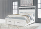 Ashbryn King Panel Storage Bed, Dresser, Mirror and Nightstand