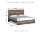 Ralinksi King Panel Bed with Mirrored Dresser