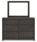 Parlayon Queen Panel Storage Bed, Dresser, Mirror and Nightstand