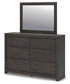 Parlayon King Panel Storage Bed, Dresser and Mirror