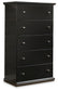 Maribel King Panel Bed, Dresser, Mirror, Chest and Nightstand
