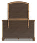 Vandenmore Queen Storage Sleigh Bed with Mirrored Dresser