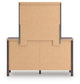 Pamytta King Upholstered Panel Platform Bed, Dresser, Mirror, Chest and Nightstand