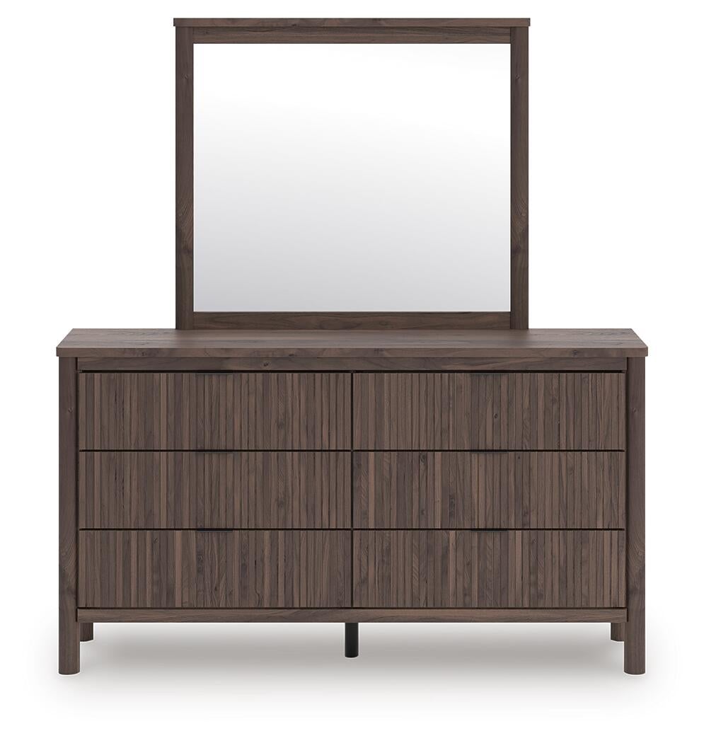 Cadmori King Panel Platform Bed, Dresser, Mirror, Chest and Nightstand