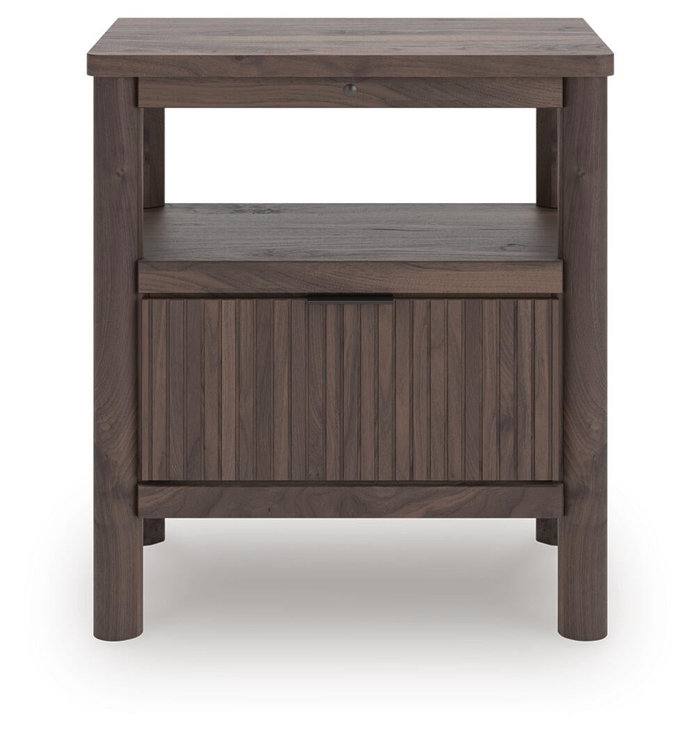 Cadmori King Panel Platform Bed, Dresser, Mirror, Chest and Nightstand