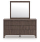 Cadmori Queen Panel Platform Bed, Dresser, Mirror and Nightstand