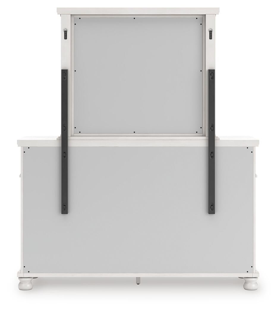 Chadworth King Poster Bed, Dresser, Mirror and Nightstand