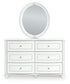 Maylilly Twin Upholstered Panel Bed, Dresser and Mirror