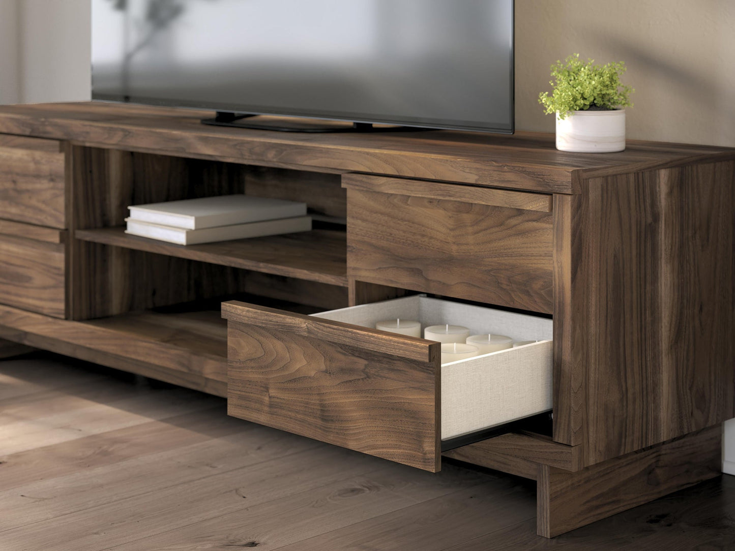 Zadilyn XL TV Stand w/Fireplace Option