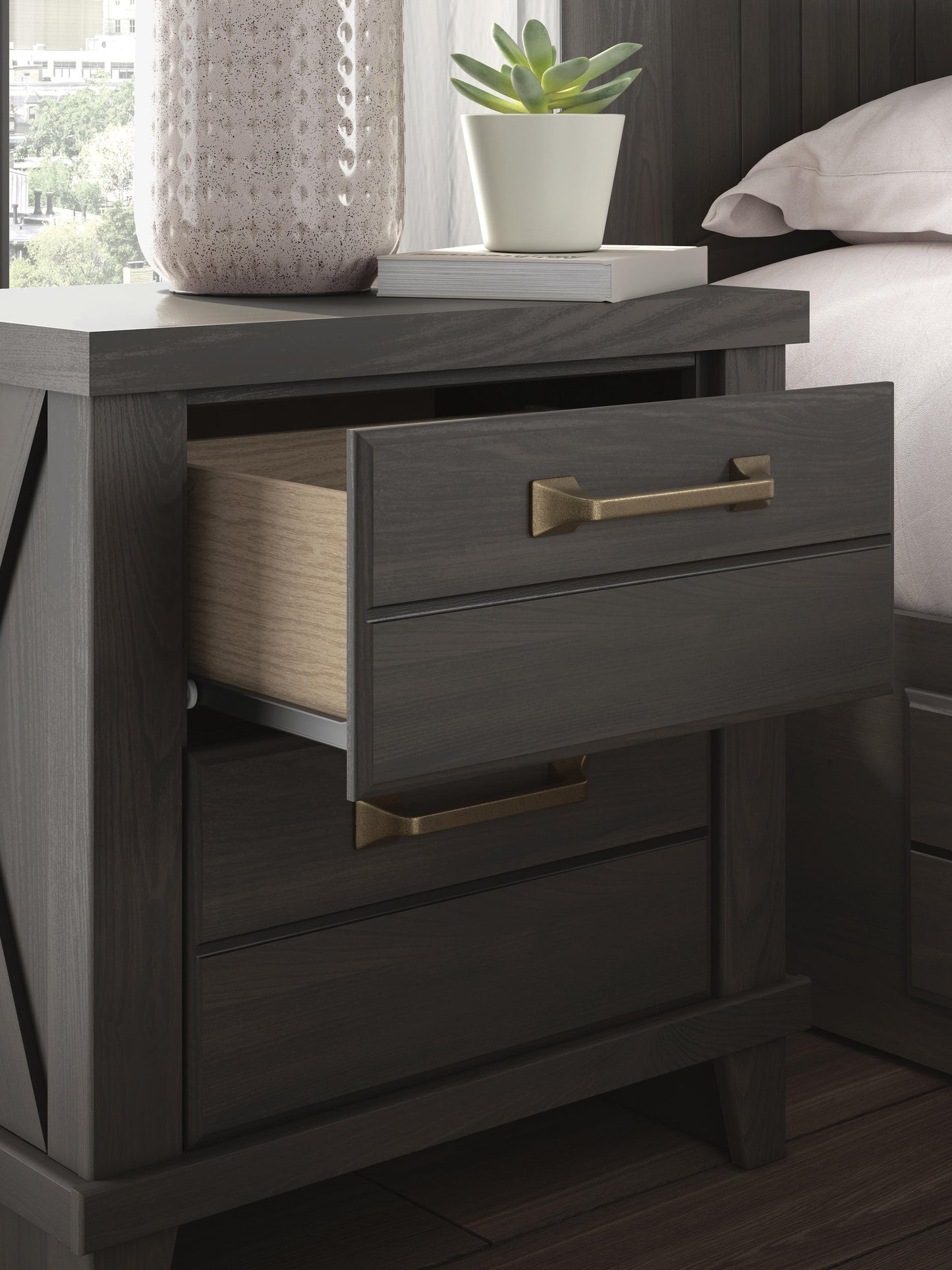 Vonitta Bay Two Drawer Night Stand