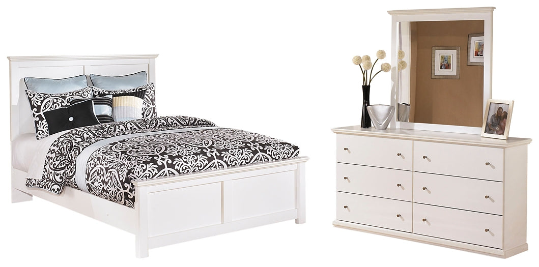 Bostwick Shoals Queen Panel Bed with Mirrored Dresser