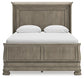 Lexorne Queen Sleigh Bed with Mirrored Dresser and Chest